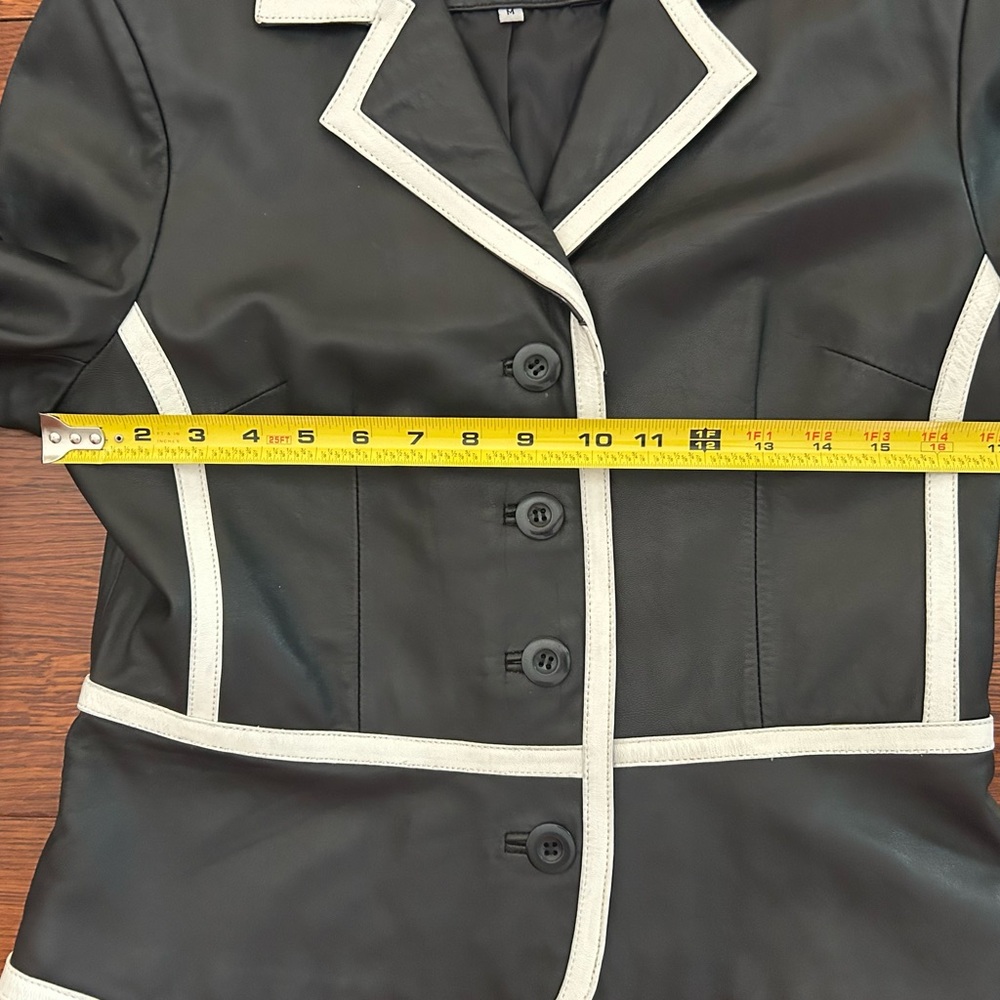 Women's Black and White Jacket - Picture 4 of 8